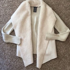 Faux fur cardigan